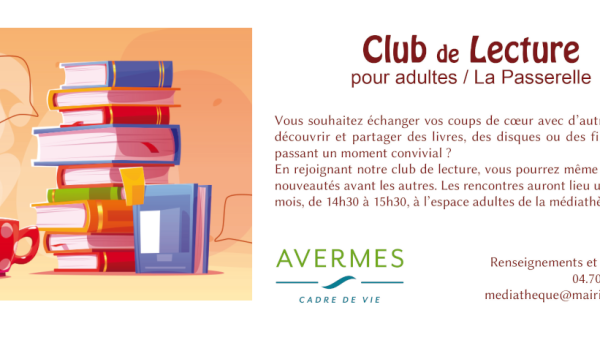 Club de lecture à la médiathèque d’Avermes